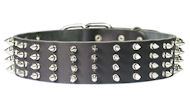 2 inch wide Leather Spiked Dog Collar for Pitbull 2 inch wide Leather Spiked Dog Collar for Pitbull