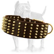 Spiked Leather Dog Collar-High Quality Leather Dog Collar 70 mm wide Spiked Leather Dog Collar-High Quality Leather Dog Collar 70 mm wide