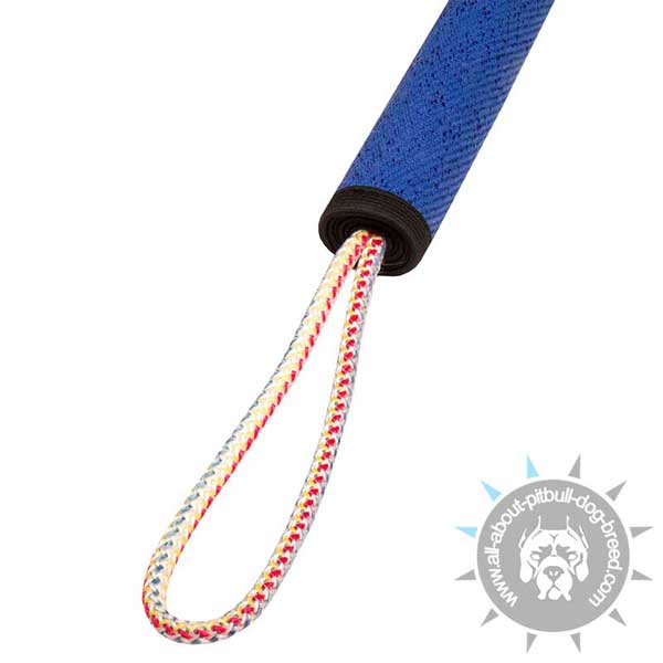 French Linen Pitbull Play Roll with Strong Rope Handles