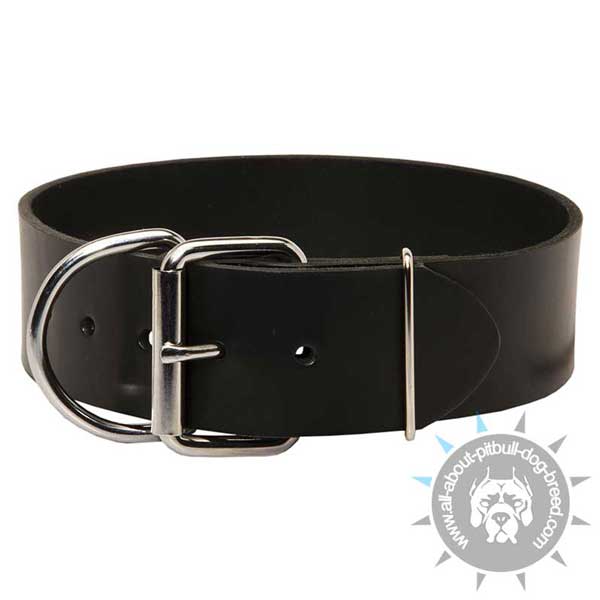 Better control your pet with this reliable leather Pitbull collar