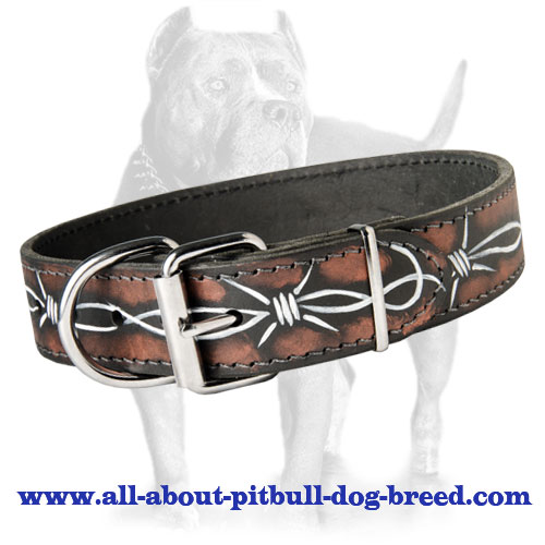 ... Leather collar is too helpful inyour dog's life Handpainted collar is