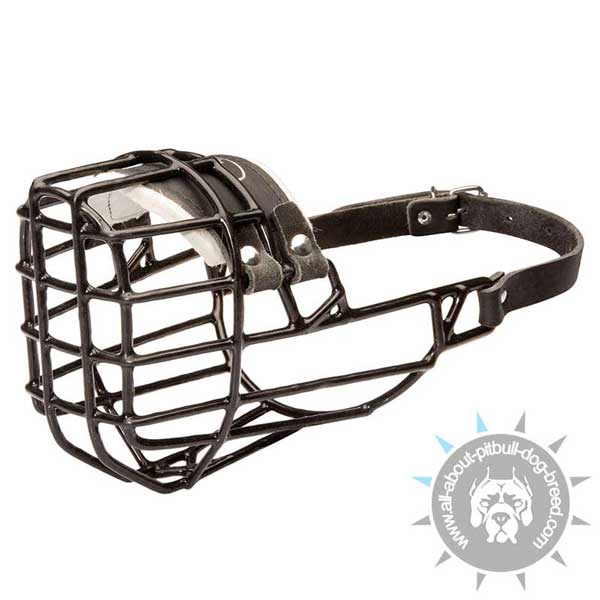 Non-restrictive wire cage dog muzzle