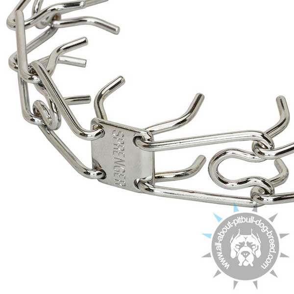 Chrome Plated Pinch Collar with Smooth Prongs
