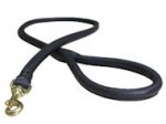 Rolled Leather Pitbull Leash - 1/'2 inch wide