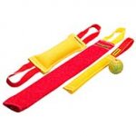 French Linen Bite Set Tugs + Free Gift - Squeakering Ball