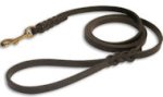 K9 Leather Dog Leash 1/2" wide for Pitbull