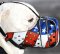 Handpainted Leather Dog Muzzle "Dondi" for Pitbull Training