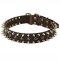 APBT 3 Rows Leather Spiked and Studded Dog Collar
