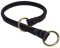 Special Tubular Leather Dog Collar in BLACK for Pitbull (12mm)