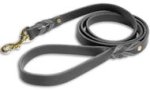 Pitbull Leather Dog Leash Double Braided 3/4 Inch