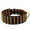 3 inch Spiked Leather Dog Collar for Pitbull