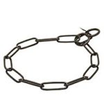 HS Black Stainless Steel Choke Collar - Pitbull Fur Saver 1/9 inch (3 mm)