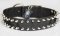 Black Nylon Spiked Dog Collar-2 Rows of spikes