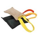 Heavy-stuffed Leather Bite Tug for Pitbull