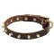 Spiked Leather Dog Collar-Luxurious Dog Collar with Handmade BRASS Spikes
