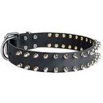 Spiked Design Leather Pitbull Collar