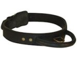 Heavy Leather Dog Collars w/Handle 2 layers for Pitbull
