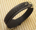 Fashion Flat Leather Dog Collar for Pitbull