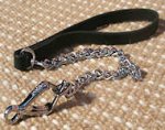 Exclusive dog leash with leather handle