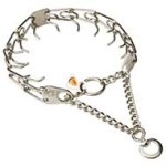 Stainless Steel Pitbull Pinch Prong Collar with Swivel - 1/11 inch (2.25 mm)