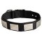 Custom Nylon Dog Collar For Large Dog Breeds With Vintage Plates