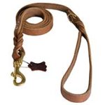 Braided Leather Lead Improved Design for Pit Bull Terrier