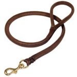 Stitched Round Leather Pitbull Leash