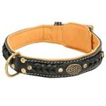 Top Choice Braided Dog Collar with Nappa Padding