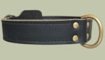 2 ply leather training dog collar-C33NH(no handle)