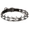 HS Black Pinch Prong Collar with Click Lock System - 1/8 inch (3.2 mm)