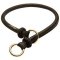 Round Leather Slip Collar - Rolled Choke Collar for Pitbull