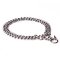 Double Chain Brushed Stainless Steel Martingale Dog Collar (1/9 inch (3 mm) link diameter)