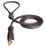 Rolled Leather Dog Lead 2 Foot Long
