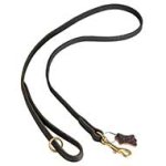 Multitask Hand Stitched Leather Leash for Pitbull