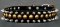 Studded (1 row) and Spiked (2 rows) leather dog collar