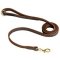3/4 inch Stitched Leather Pitbull Lead with Brass Snap Hook