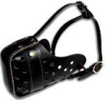 Agitation / Police Leather Dog Muzzle for Pitbull
