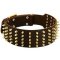 Spiked Leather Dog Collar-High Quality Leather Dog Collar 70 mm wide