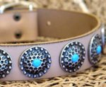 High Quality Dog Collars with blue stones Pitbull