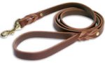 Braided Leather Dog Lead for Pitbull training