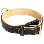 Exclusive Leather Dog Collar with Royal Nappa Padding