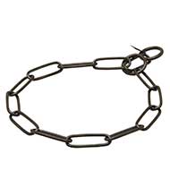 HS Black Stainless Steel Choke Collar - Pitbull Fur Saver 1/9 inch (3 mm) HS Black Stainless Steel Choke Collar - Pitbull Fur Saver 1/9 inch (3 mm)