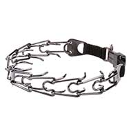 'Expert' Black Steel Pinch Collar with Click Lock System 1/6 inch (4 mm) 'Expert' Black Steel Pinch Collar with Click Lock System 1/6 inch (4 mm)