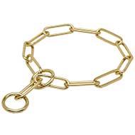 Brass Choke Collar "Chain Trainer" Fur Saver - 1/6 inch (4 mm) Brass Choke Collar "Chain Trainer" Fur Saver - 1/6 inch (4 mm)