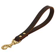 Short Leather Pull Tab Leash