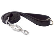 Long Flat Leather Leash with Quality Quick Release Snap Hook
