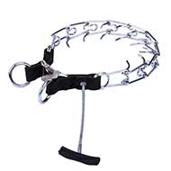 'Daily Revolution' Chrome Plated Dog Pinch Collar with Metal Handle - 1/8 inch (3.25 mm) Prong's Diameter 'Daily Revolution' Chrome Plated Dog Pinch Collar with Metal Handle - 1/8 inch (3.25 mm) Prong's Diameter