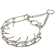 "Like a Mama's Pinch" Pitbull Prong Collar Chrome Plated - 1/10 inch (2.3 mm) "Like a Mama's Pinch" Pitbull Prong Collar Chrome Plated - 1/10 inch (2.3 mm)