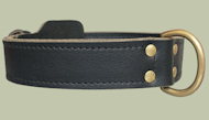 2 ply leather training dog collar-C33NH(no handle)