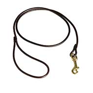 Thin Round Leather Leash for Pitbull